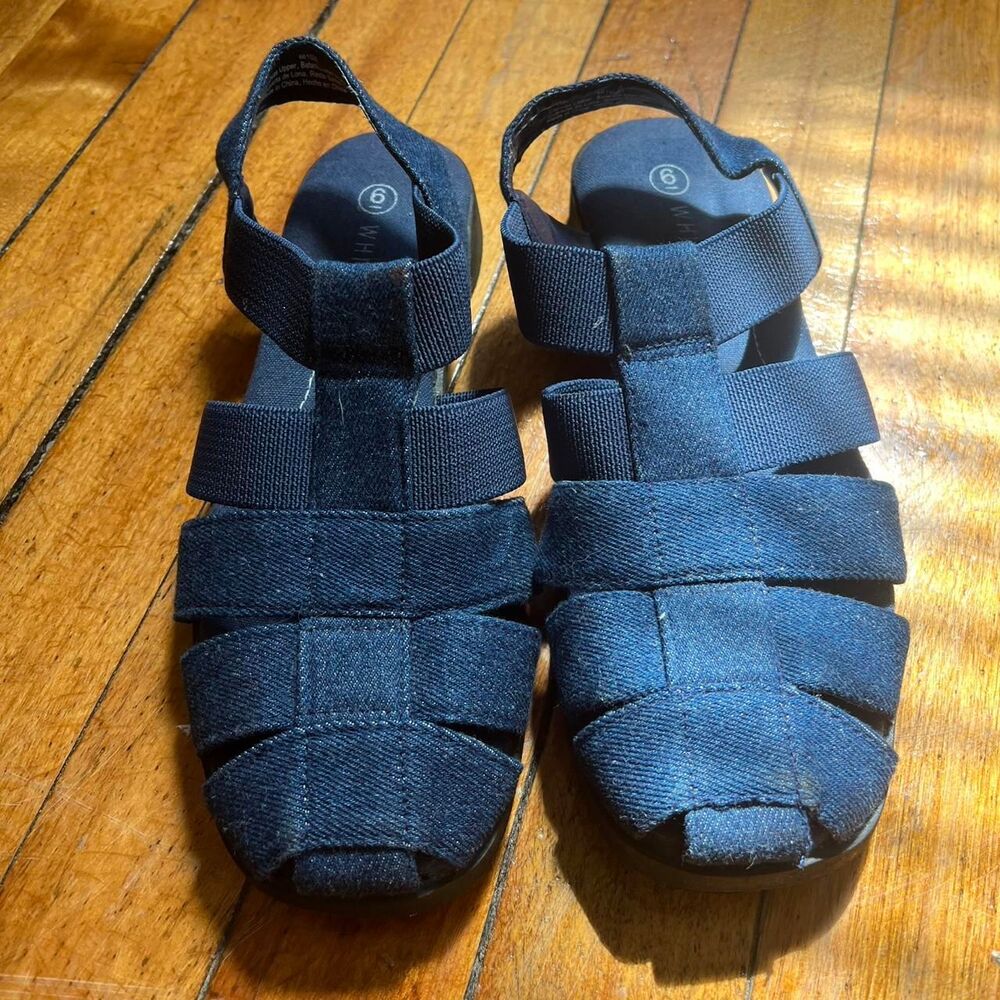 White Stag Closed Toe Sandal Women's 6 Denim Blue